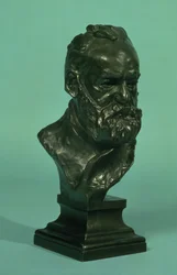 Portretthode av Victor Hugo (1802-85) (bronse)