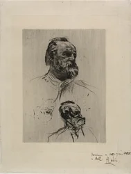 Portrett av Victor Hugo, trekvart visning