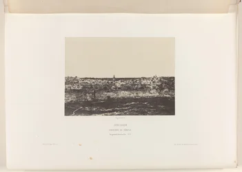 Oversikt over Jeruzalem, med de ommuring av tempelet Jerusalem. Tempel innhegning. Generell visning av østsiden (tittel på objekt)