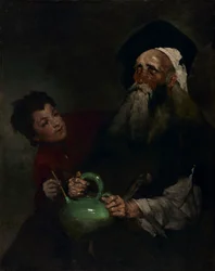 Lazarillo de Tormes og hans blinde mester, før 1880 (olje på stoff)