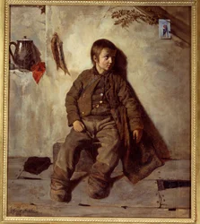 Et savoyard skorsteinsmaleri av Auguste de Chatillon (1813-1881)