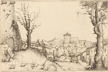 Gårdsplassen til et slott