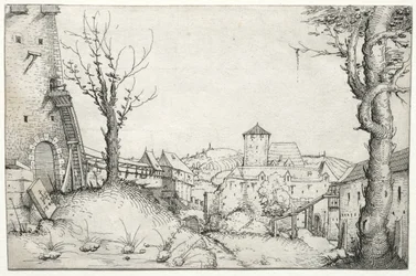 Gårdsplassen til et slott, 1546.