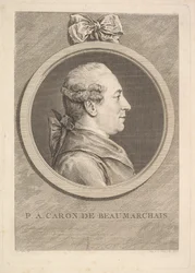Portrett av P.A. Caron de Beaumarchais, 1773.