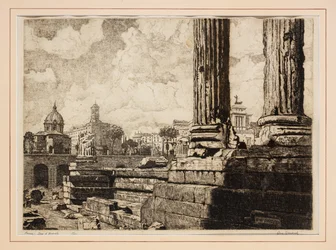 Augustus#39; forum (etsing)