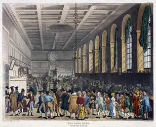 Interiør av Custom House, London, 1808