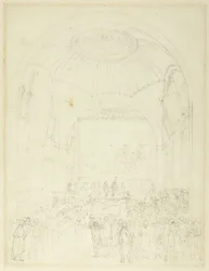 Studie for Common Council Chamber, Guild Hall, fra Microcosm of London