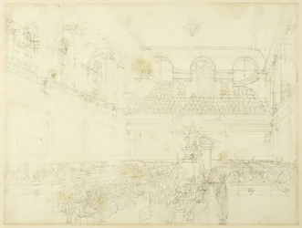 Studie for Foundling Hospital, kapellet, fra Microcosm of London