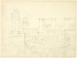 Studie for Old Bailey, fra Microcosm of London