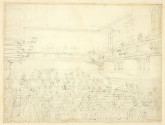 Studie for kvekermøtet, fra Microcosm of London