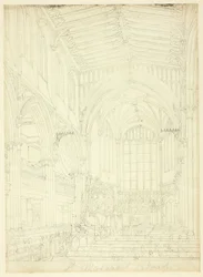 Studie for St. Margarets kirke, fra Microcosm of London