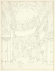 Studie for St. Pauls katedral, fra Microcosm of London