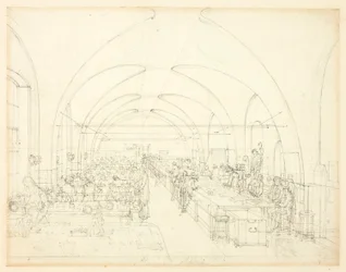 Studie for Stamp Office, fra Microcosm of London