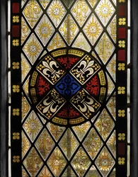 Klostervindu, detalj, 1846 (farget glass)