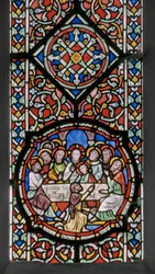 The Passion Of Christ, østvindu, detalj, 1848-50 (farget glass)