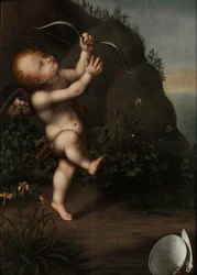 Cupid med en bue