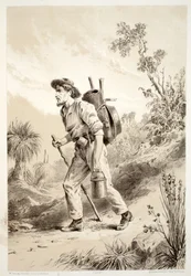 Digger on the Tramp, fra The History of Australasia av David Blair, McGrady, Thomson og Niven, 1879