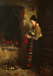 Jente strikker