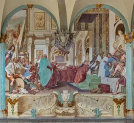 Cosimo I og sønnen Francesco med regjeringen
