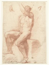 Studie på en mannlig nakenmodell