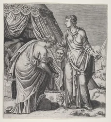 Judith med sjefen for Holofernes.