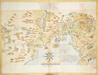 Donegal- og Sligo-buktene, Irland, ca. 1600 (lin, papir)