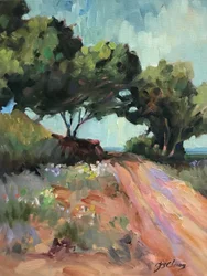 Kansas Road, ca. 1980–95 (olje på lerret)