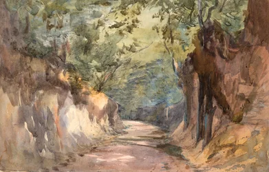 Inngang til Scalands Gate (akvarell og grafitt på vevd papir)