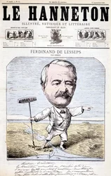 Ferdinand de Lesseps - av Gédéon, i "" Le Hanneton"" av 12.09.1867