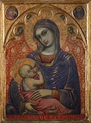Madonna som ammer barn av Barnaba da Modena (aktiv 1361-1383)