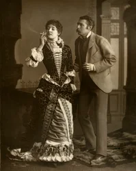 Mary Rorke og Charles Wyndham, britiske skuespillere, 1882