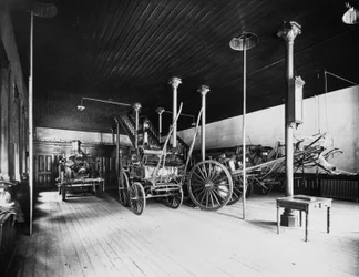 Engine House No. 40, Chicago, Illinois, USA, ca. 1905 (s/hvitt-bilde)