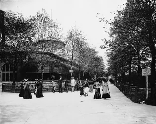 Lincoln Park Zoo., Chicago, Illinois, USA, ca. 1900 (s/hvitt-bilde)