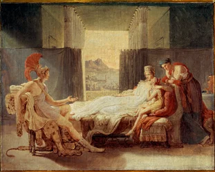 Skisse for Aeneas som forteller Dido Troyas ulykker, før 1813