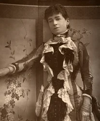 Den britiske skuespillerinnen Lady Monckton i Jim the Penman, 1886