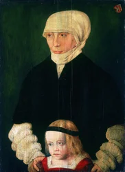 Portrett av Margaret Urmiller, født Schwab, og datteren hennes