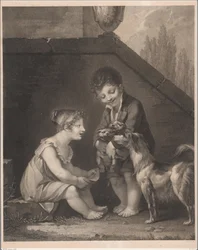 To barn med hunder Åh, les jolis petits chiens