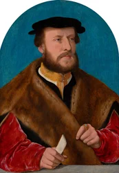 Nederlandsk: Portret van Jakob Omphalius (1500-1567) Portrett av Jakob Omphalius