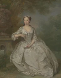 En dame med en bok, ca. 1730-40 (olje på lerret)