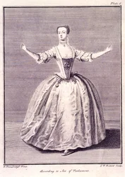 Dancing a Menuet, fra "The Rudiments of Genteel Behaviour"