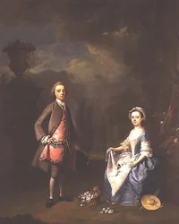 Edward Harley, 4. jarl av Oxford, og hans søster Sarah, ca. 1737