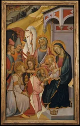 Tilbedelsen av magiene, ca. 1390.