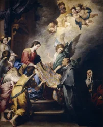 Jomfru Marias åpenbaring for den hellige Ildefonsus, ca. 1655 (olje på lerret)