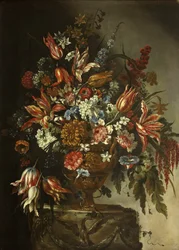 Blomsterstykke (olje på panel)