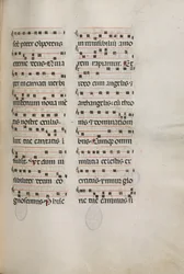 Missale: Fol. 177: Musikk til forskjellige vanlige bønner, 1469.