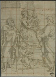 Hellig familie med Johannes evangelisten og spedbarnet døperen Johannes