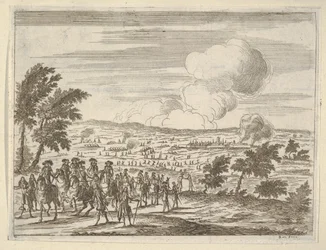 Hertugen og troppene hans ved Casalmaggiore, fra The Idea of ​​a Christian Prince and Hero i ..., 1659.
