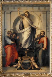 Kristus reiser seg blant evangelistene (Tremaleri