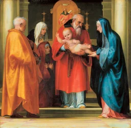 Presentasjon av Jesus i tempelet (detaljer)