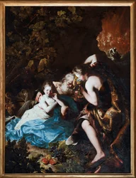 Loth et ses filles (Lot og døtrene hans) Maleri av Bartolomeo Guidobono (1654-1709) 1694-1696 Musei di Strada Nuova Genes